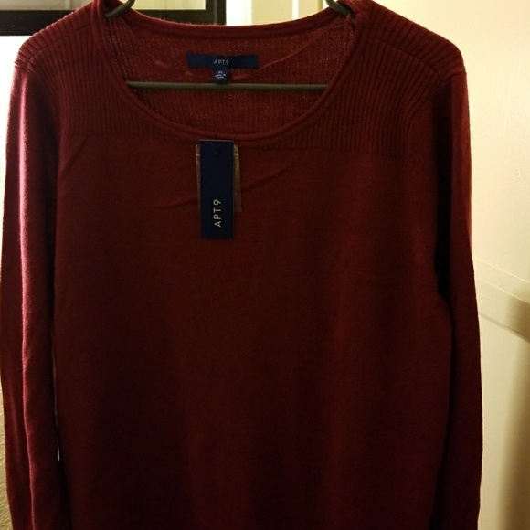 Apt 9 red sparkle tunic sweater - Picture 3 of 4